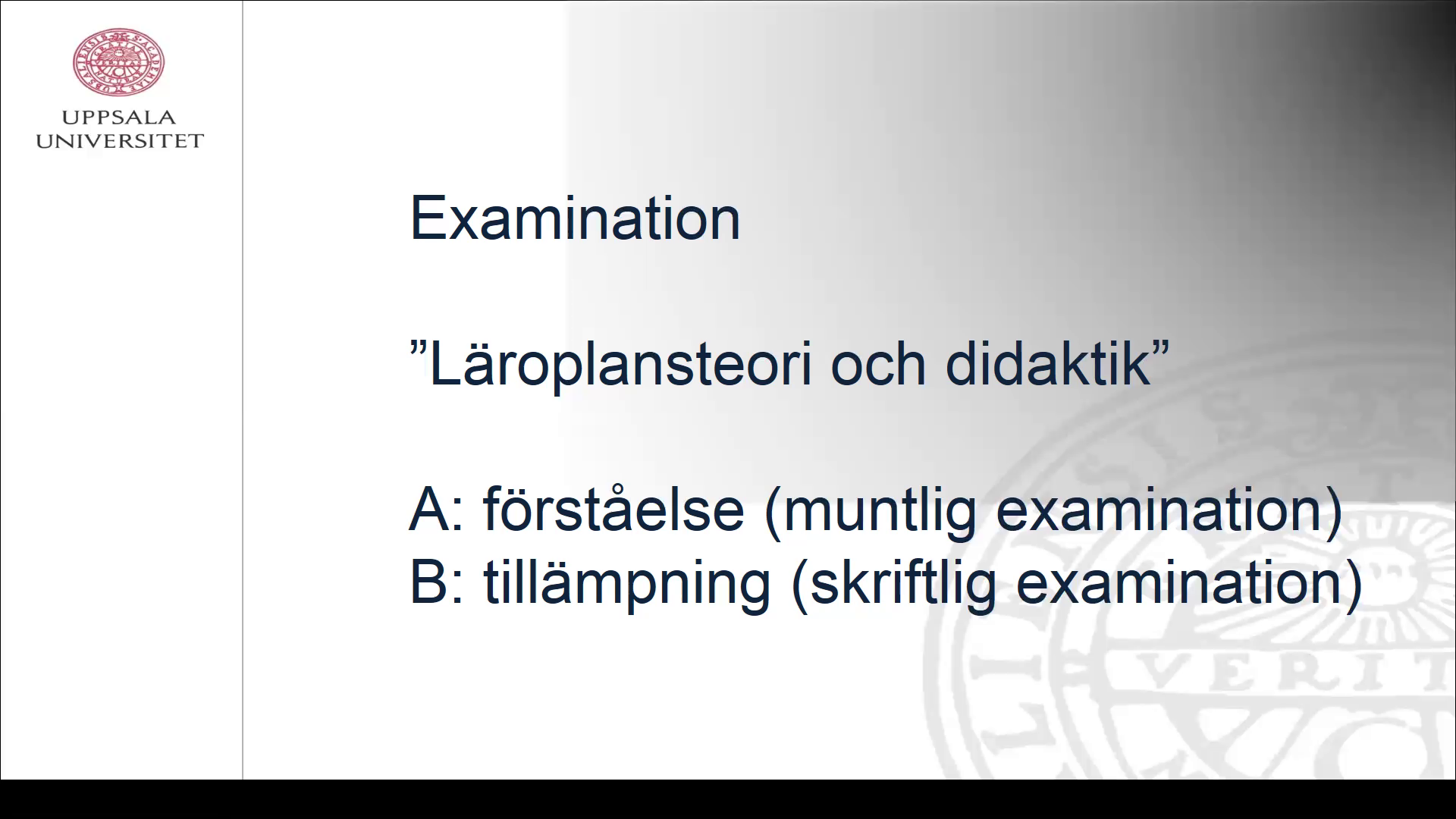 Examination A Och B Grund - Medfarm Play - Uppsala Universitet