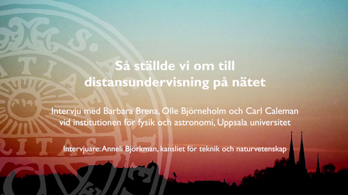 Att stlla om till distansundervisning