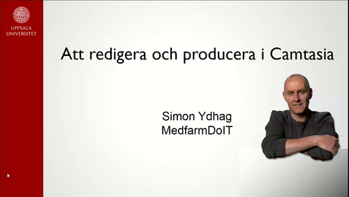 Att redigera och producera i Camtasia