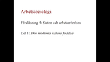 Förhandsvisning (thumbnail) från videon Arbetssociologi: Föreläsning 4-1