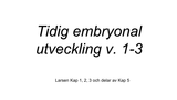 Förhandsvisning (thumbnail) från videon Tidig embryoutveckling vecka 1-3 VBE