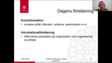 Förhandsvisning (thumbnail) från videon Personal och Ledning HT20 föreläsning 1 del 1 (kursinformation)
