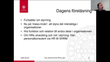 Förhandsvisning (thumbnail) från videon Personal och Ledning HT20 föreläsning 8 del 1 (HR och styrning)