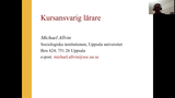 Förhandsvisning (thumbnail) från videon Arbetssociologi: Föreläsning 1 (Introduktion)
