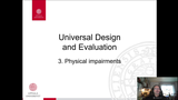 Förhandsvisning (thumbnail) från videon Lecture 3 - part 1 - Physical impairments
