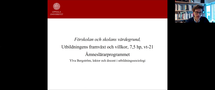 Förhandsvisning (thumbnail) från videon Bergström_Skolans-värdegrund_UFV_vt-21