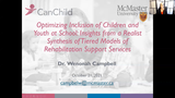 Förhandsvisning (thumbnail) från videon Optimizing inclusion of children and youth at school: insights from a realist synthesis of tiered models of rehabilitation support services