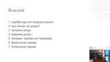 Förhandsvisning (thumbnail) från videon Statistik för dokumentation och analys, del1