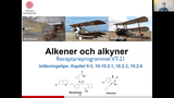 Förhandsvisning (thumbnail) från videon F10 Alkener och alkyner VT-21