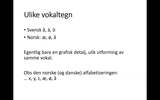 Förhandsvisning (thumbnail) från videon Ortografiske forskjeller del 2