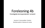 Förhandsvisning (thumbnail) från videon Fonologiske korrespondanser