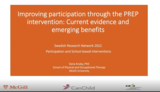 Förhandsvisning (thumbnail) från videon Improving participation through the PREP intervention: current evidence and emerging benefits