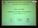 Förhandsvisning (thumbnail) från videon Samstämmig elektronemission av atomer och molekyler