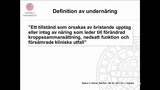Förhandsvisning (thumbnail) från videon Undernäring vid sjukdom, åldrande, kakexi och sarkopeni Del 1