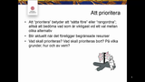 Förhandsvisning (thumbnail) från videon Prioriteringar