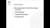Förhandsvisning (thumbnail) från videon Preoperativ bedömning och anestesimetoder, del2