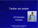 Förhandsvisning (thumbnail) från videon Tankar om poster - råd och praktiska förslag