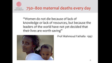 Förhandsvisning (thumbnail) från videon Maternal mortality Part 1