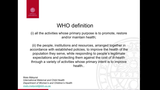 Förhandsvisning (thumbnail) från videon Health systems, part 1