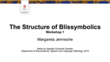 Förhandsvisning (thumbnail) från videon The structure of Blissymbolics, workshop 1