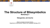 Förhandsvisning (thumbnail) från videon The structure of Blissymbolics, workshop 3