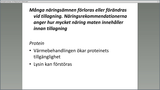 Förhandsvisning (thumbnail) från videon Näringsvärdesförändringar vid tillagning