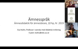 Förhandsvisning (thumbnail) från videon Föreläsning ämnesspråk